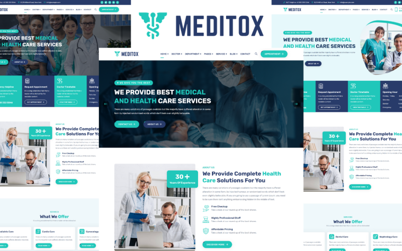 Meditox - Medical And Healthcare HTML5 Template Website Template