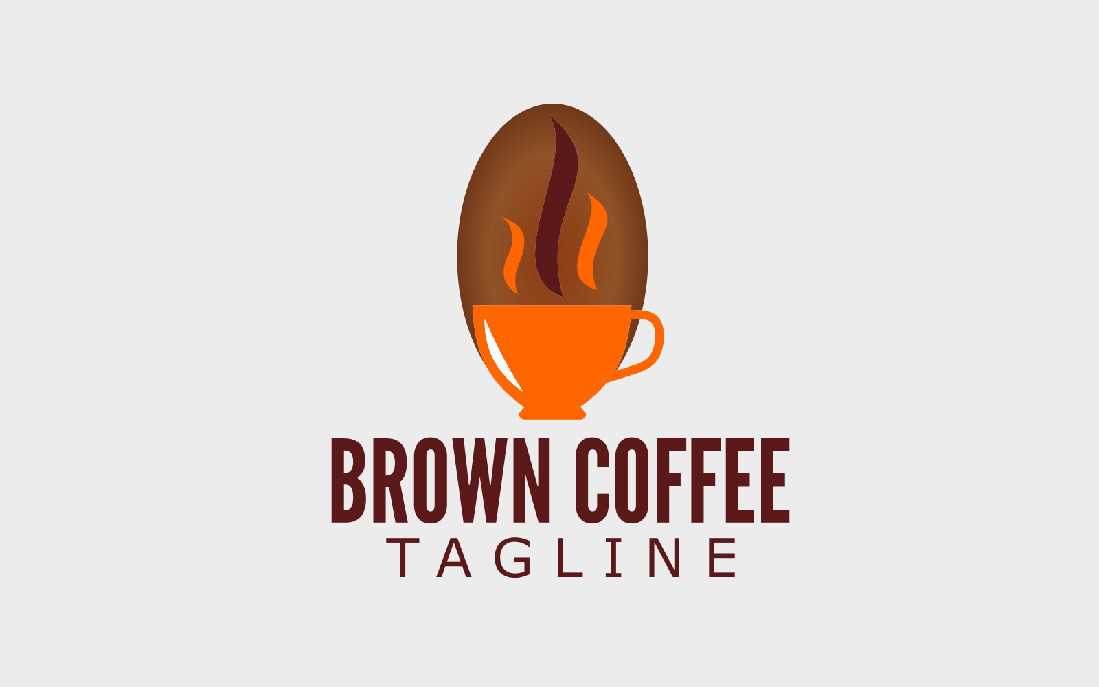 Coffee Bean Logo Template Design With Unique Symbol
