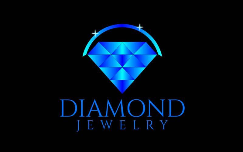 Blue Diamond Elegant Design Logo Logo Template
