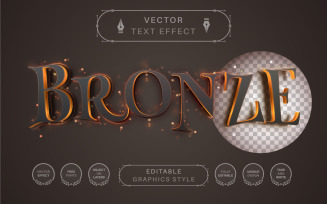 Bronze - Editable Text Effect, Font Style, Graphics Illustration