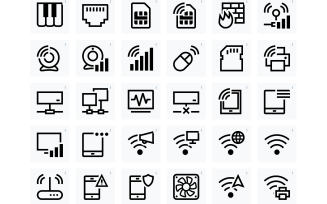 Computer Parts Electronics Icon Package