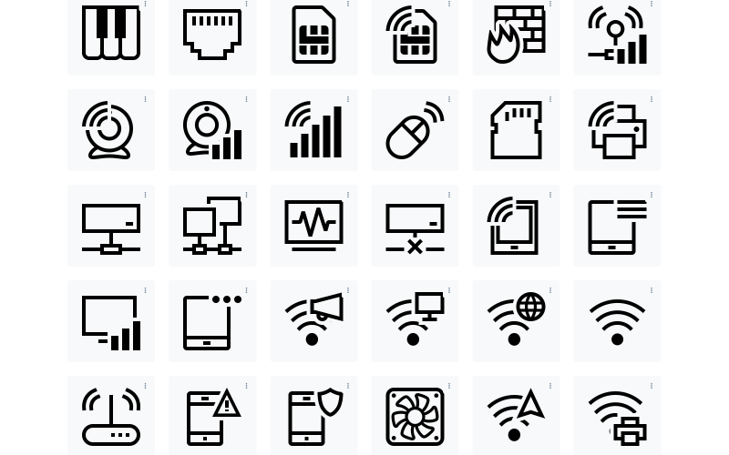 Computer Parts Electronics Icon Package Icon Set