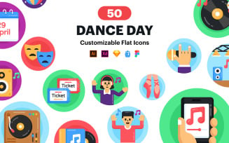 Dance Icons - 50 Dance Day Vector Icons