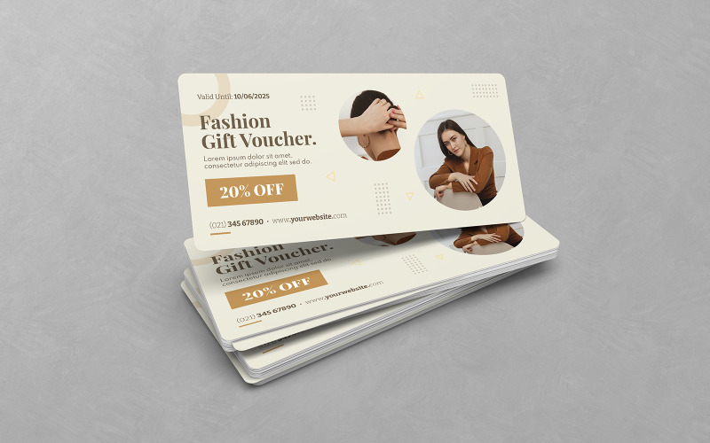Fashion Gift Voucher Design Templates Corporate Identity