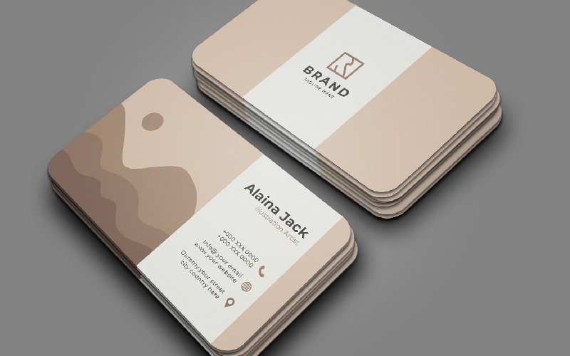 Modern And Minimal Business Card For illustration Artist Corporate Identity