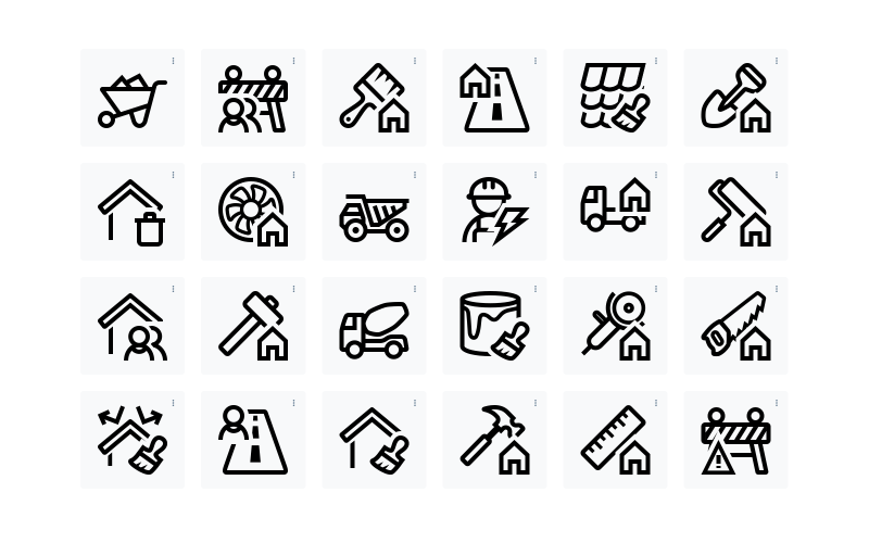 Paint Construction Package Icons Icon Set
