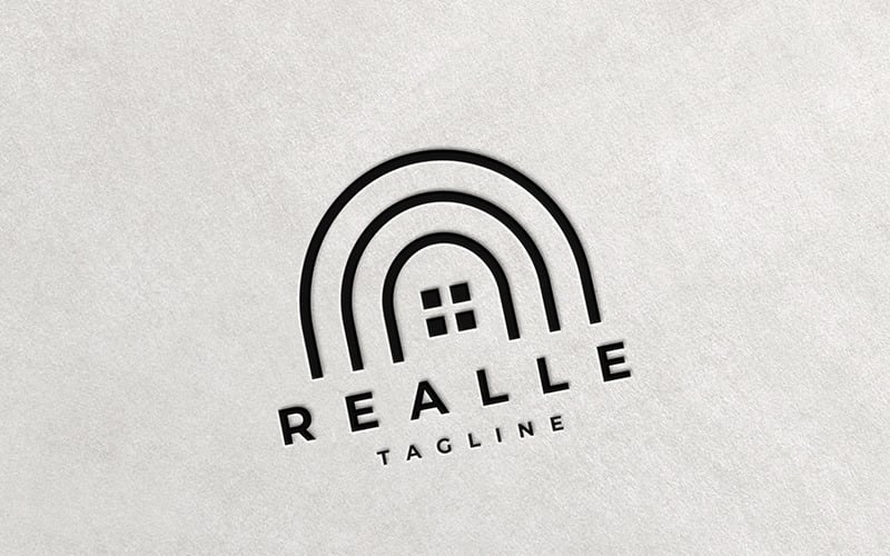 Professional Line Real Estate Logo Logo Template