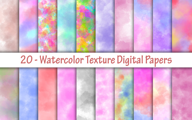 Watercolor Background Set, Watercolor Texture Background