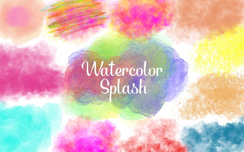 Watercolor Splash Collection Free Illustration