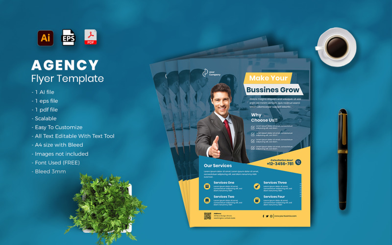 Agency flyer Template vol-05 Corporate Identity