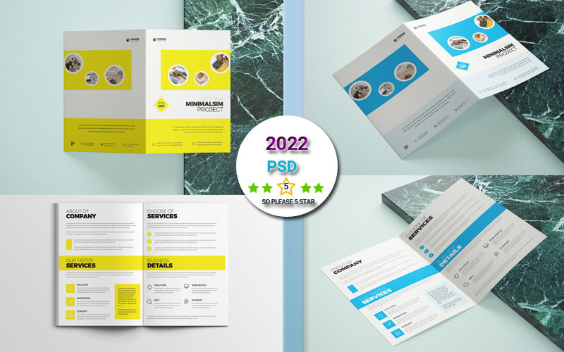 Bi-Fold Brochure Template Corporate Identity