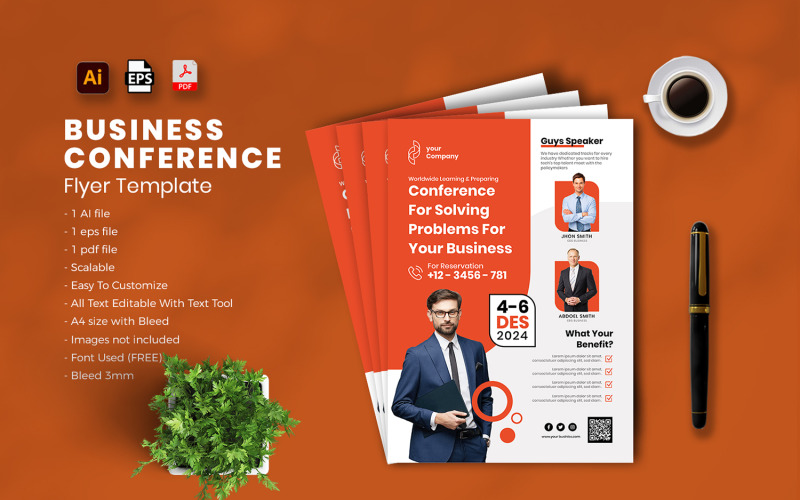 Business Conference flyer Template vol-01 Corporate Identity