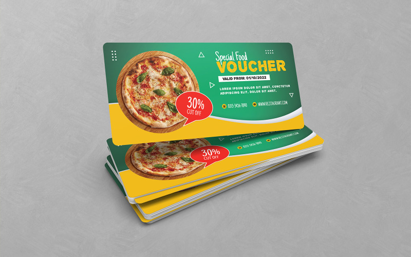 Creative Special Food Gift Voucher Templates Corporate Identity