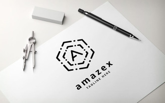 Letter A Cubical Maze Logo