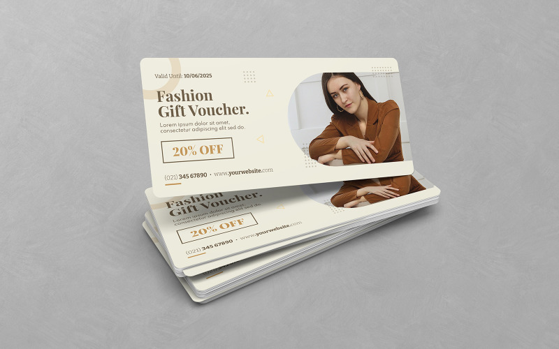 Minimalist Fashion Gift Voucher Design Templates Corporate Identity