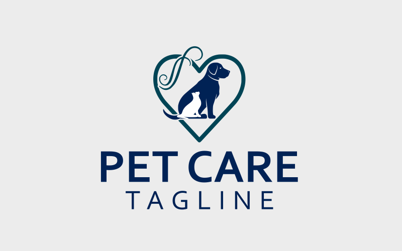 Pet Care Elegant Logo Design Logo Template