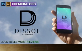 Premium D Letter DISSOL Logo Template