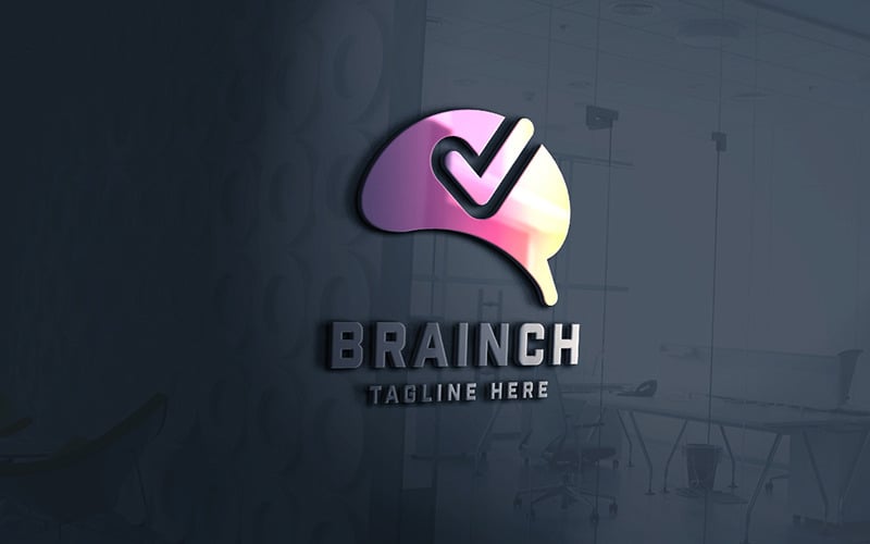 Professional Brain Check Logo Logo Template