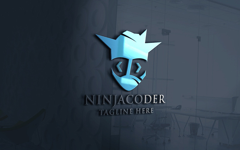 Professional Ninja Coder Logo Logo Template