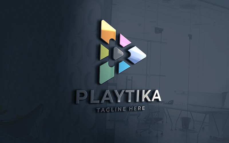 Professional Play Media Tech Logo Logo Template