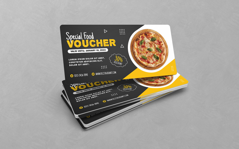 Special Food Gift Voucher Design Templates Corporate Identity
