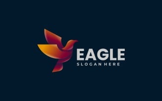 Eagle Bird Gradient Colorful Logo Style
