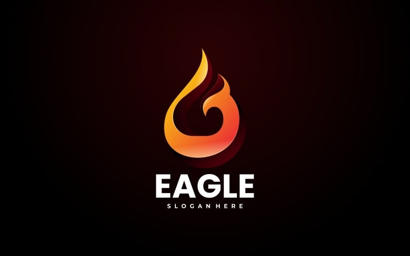 Eagle Fire Gradient Logo Style Logo Template
