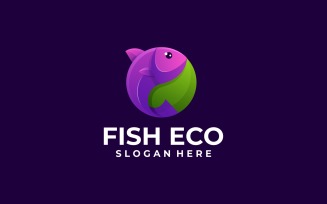 Fish Eco Gradient Logo Style