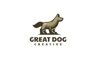 Great Dog Simple Mascot Logo