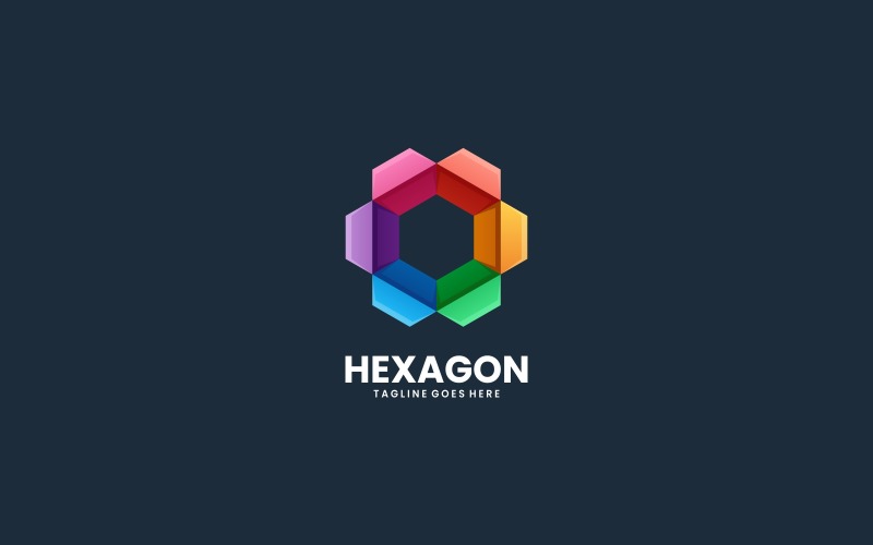 Hexagon Colorful Logo Design Logo Template