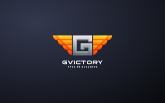 Letter Victory Gradient Logo