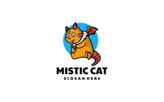 Mystic Cat Mascot Cartoon Logo