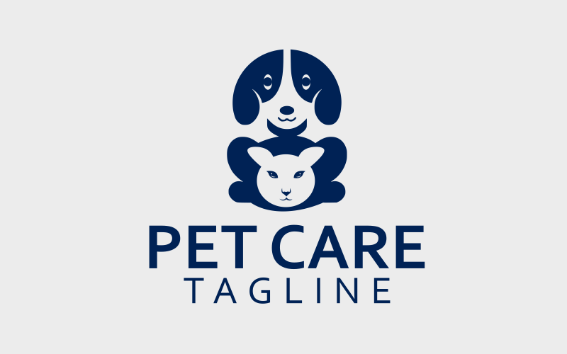 Pet Care Elegant Logo Design 3 Logo Template