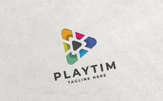 Professional Media Play Triangle Logo