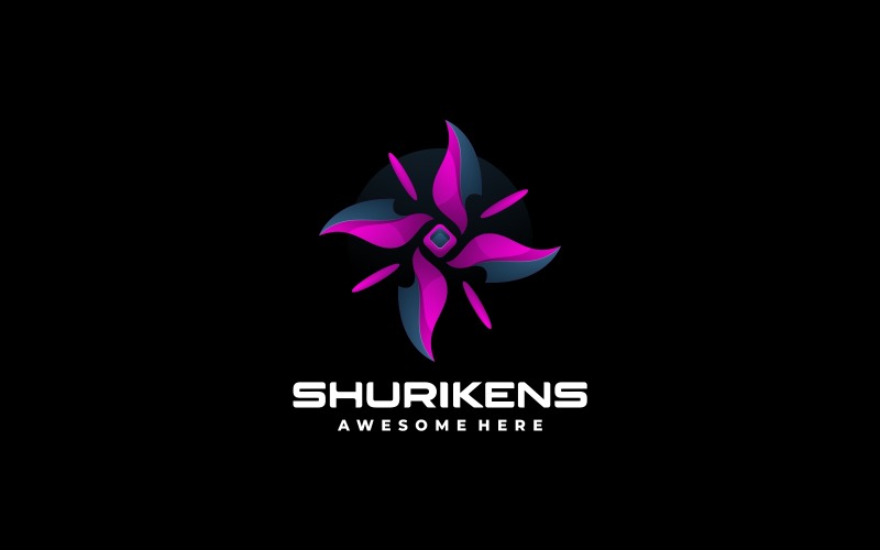 Shuriken Gradient Logo Style Logo Template