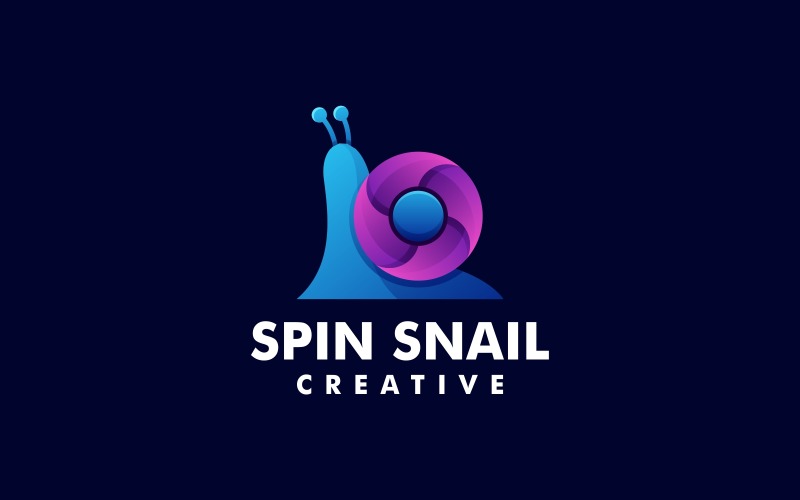Spin Snail Gradient Logo Style Logo Template