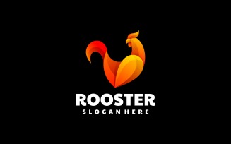 Vector Rooster Gradient Color Logo Style