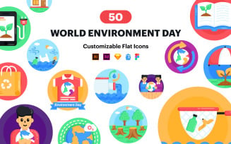 50 World Environment Day Vector Icon