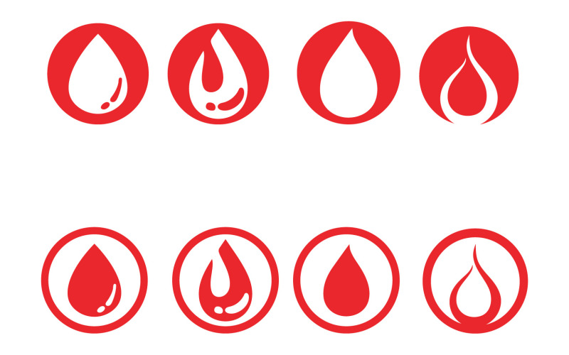 Blood Drop Donor Vector Illustration Logo Template
