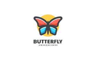 Butterfly Color Mascot Logo Design