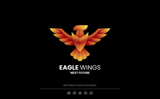 Eagle Wings Gradient Logo Style