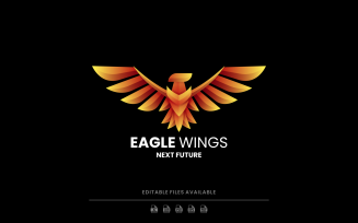 Eagle Wings Gradient Logo Template