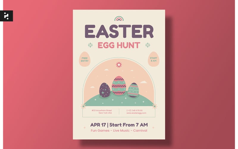 Easter Egg Flyer Template Corporate Identity