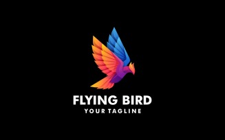 Flying Bird Colorful Logo Design