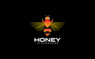Honey Bee Gradient Logo Style