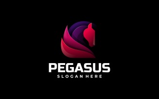 Pegasus Gradient Logo Design