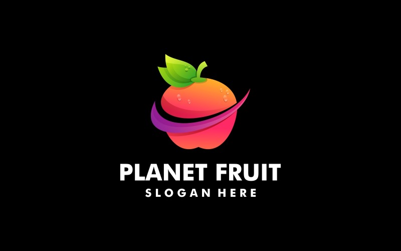 Planet Fruit Gradient Colorful Logo Logo Template