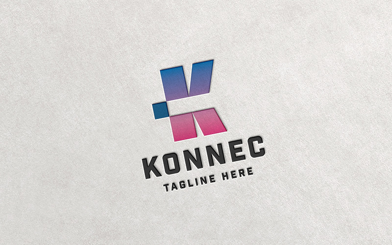Professional Letter K- Connect Logo Logo Template