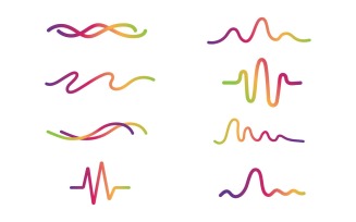 Sound Waves Vector Illustration Design Template V1