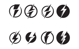 Thunderbolt Logo Aand Symbol Vector V4